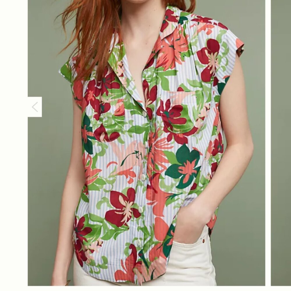 Anthropologie Maeve Raffine Blouse